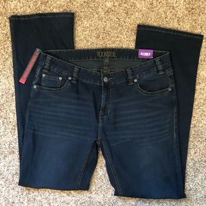 NWT Rock & Roll Cowgirl Mid Rise Bootcut Jeans 36x34